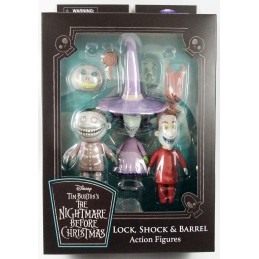 DIAMOND SELECT THE NIGHTMARE BEFORE CHRISTMAS BEST OF SERIES 1 LOCK SHOCK AND BARREL ACTION FIGURE