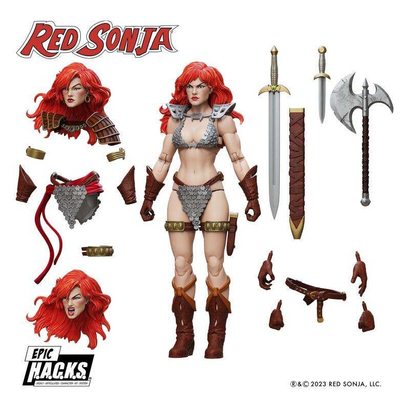 RED SONJA 50TH ANNIVERSARY EPIC H.A.C.K.S. ACTION FIGURE BOSS FIGHT STUDIO