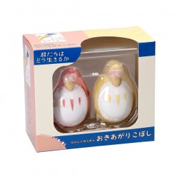 STUDIO GHIBLI THE BOY AND THE HERON - RED AND YELLOW PARAKEET 2-PACK ROLYPOLY MINI FIGURES