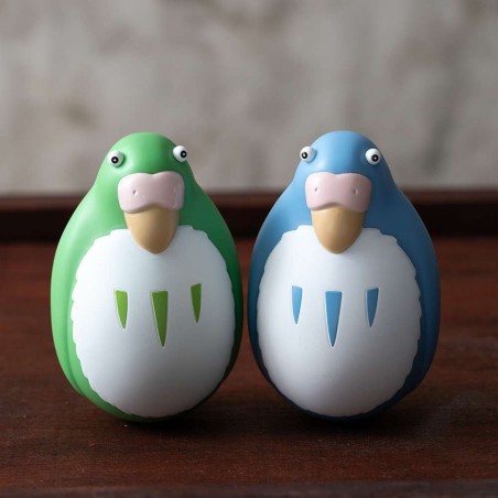 THE BOY AND THE HERON - BLUE AND GREEN PARAKEET 2-PACK ROLYPOLY MINI FIGURES