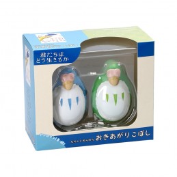 THE BOY AND THE HERON - BLUE AND GREEN PARAKEET 2-PACK ROLYPOLY MINI FIGURES STUDIO GHIBLI