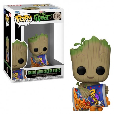 FUNKO POP! MARVEL STUDIOS I'M GROOT - GROOT WITH CHEESE PUFFS BOBBLE HEAD FIGURE