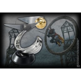 NOBLE COLLECTIONS HARRY POTTER GOLDEN SNITCH METAL REPLICA DIORAMA STATUE