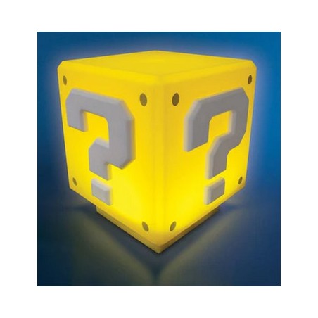 SUPER MARIO MINI QUESTION BLOCK LIGHT LAMPADA