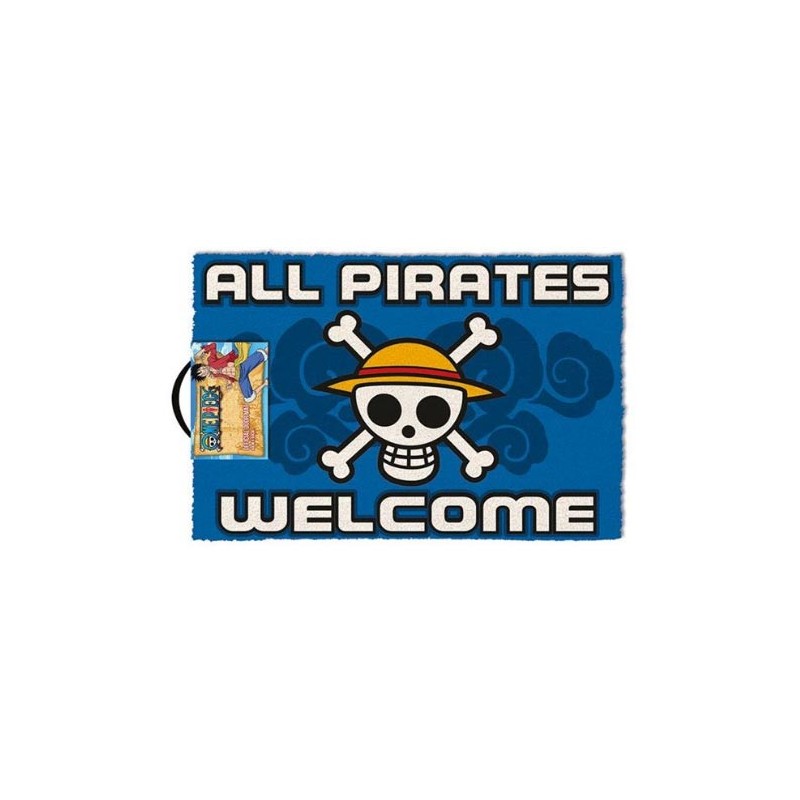 PYRAMID INTERNATIONAL ONE PIECE ALL PIRATES WELCOME DOORMAT 40X60CM