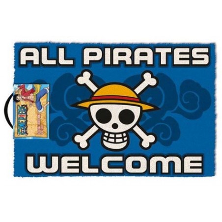 ONE PIECE ALL PIRATES WELCOME DOORMAT 40X60CM