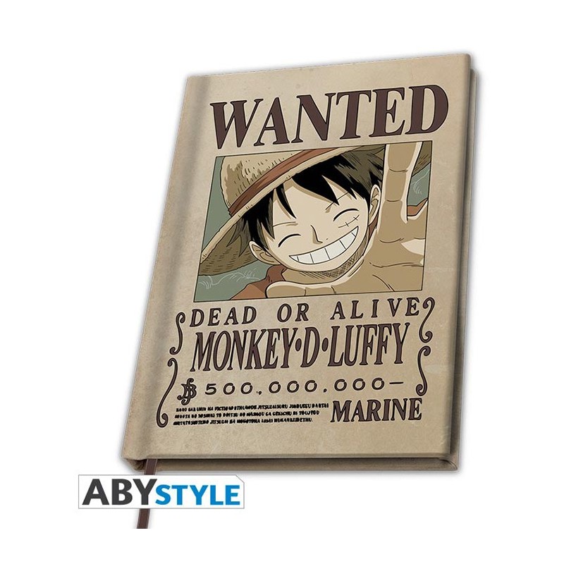 ABYSTYLE ONE PIECE WANTED MONKEY D. LUFFY A5 NOTEBOOK