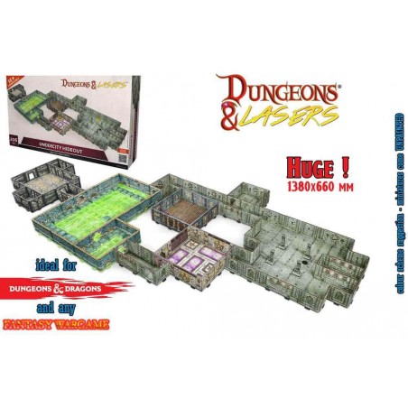 DUNGEONS AND LASERS UNDERCITY HIDEOUT AMBIENTAZIONE MINIATURES GAME