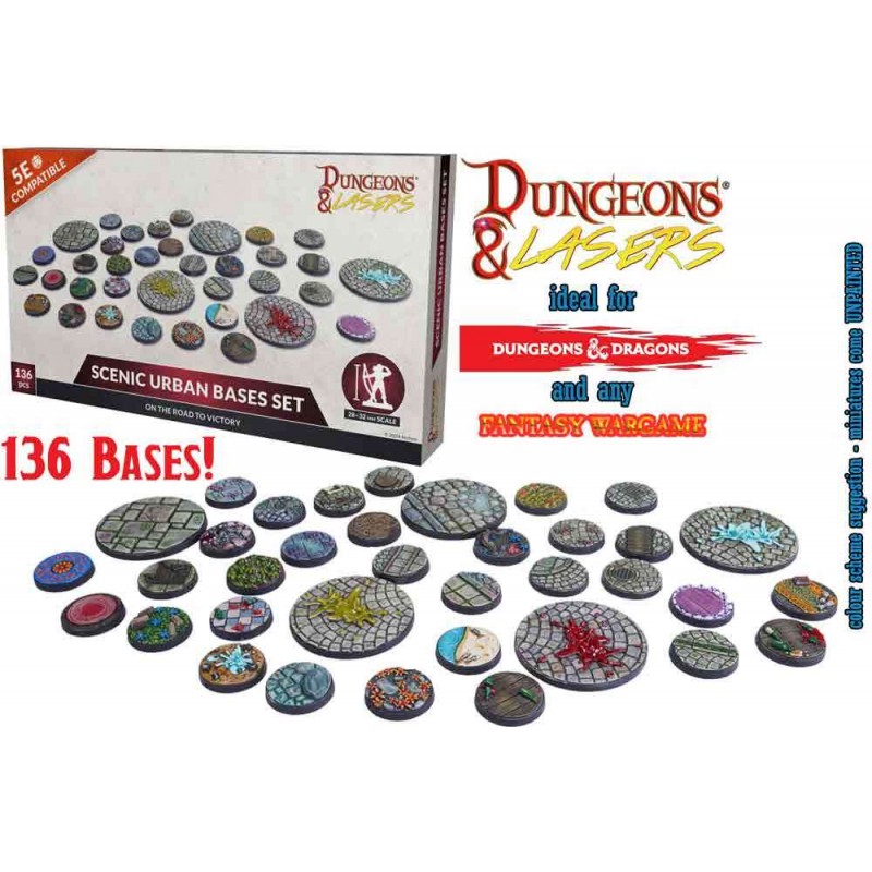 DUNGEONS AND LASERS SCENIC URBAN BASES SET AMBIENTAZIONE MINIATURES GAME ARCHON STUDIO