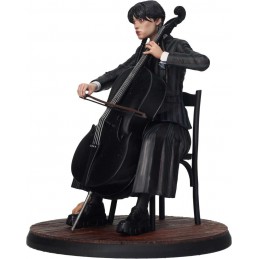 WEDNESDAY MERCOLEDI ADDAMS WITH CELLO AND THING STATUA FIGURE SD TOYS