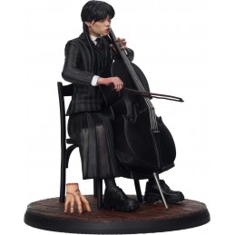 SD TOYS WEDNESDAY ADDAMS WITH CELLO AND THING STATUE FIGURE