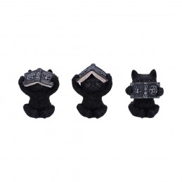 THREE WISE WITCHY BLACK SPELL CATS STATUA FIGURE NEMESIS NOW