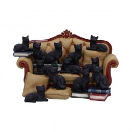 COUCH CLOWDER WITH DISPLAYS CATS STATUA FIGURE NEMESIS NOW