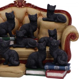 COUCH CLOWDER WITH DISPLAYS CATS STATUA FIGURE NEMESIS NOW