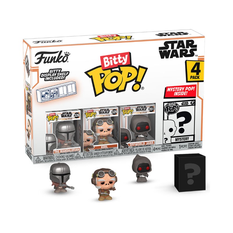 FUNKO FUNKO BITTY POP! STAR WARS THE MANDALORIAN 4 PACK MANDO VINYL MINI FIGURE