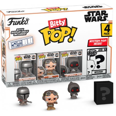 FUNKO BITTY POP! STAR WARS THE MANDALORIAN 4 PACK MANDO VINYL MINI FIGURE