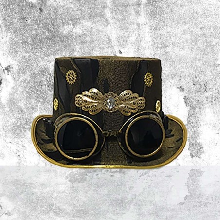 STEAMPUNK WHITBY WANDERER'S TOP HAT CAPPELLO REPLICA
