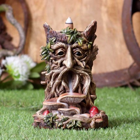 GREEN MAN THE WISEST DRYAD TREE SPIRIT BACKFLOW BRUCIAINCENSO INCENSE HOLDER