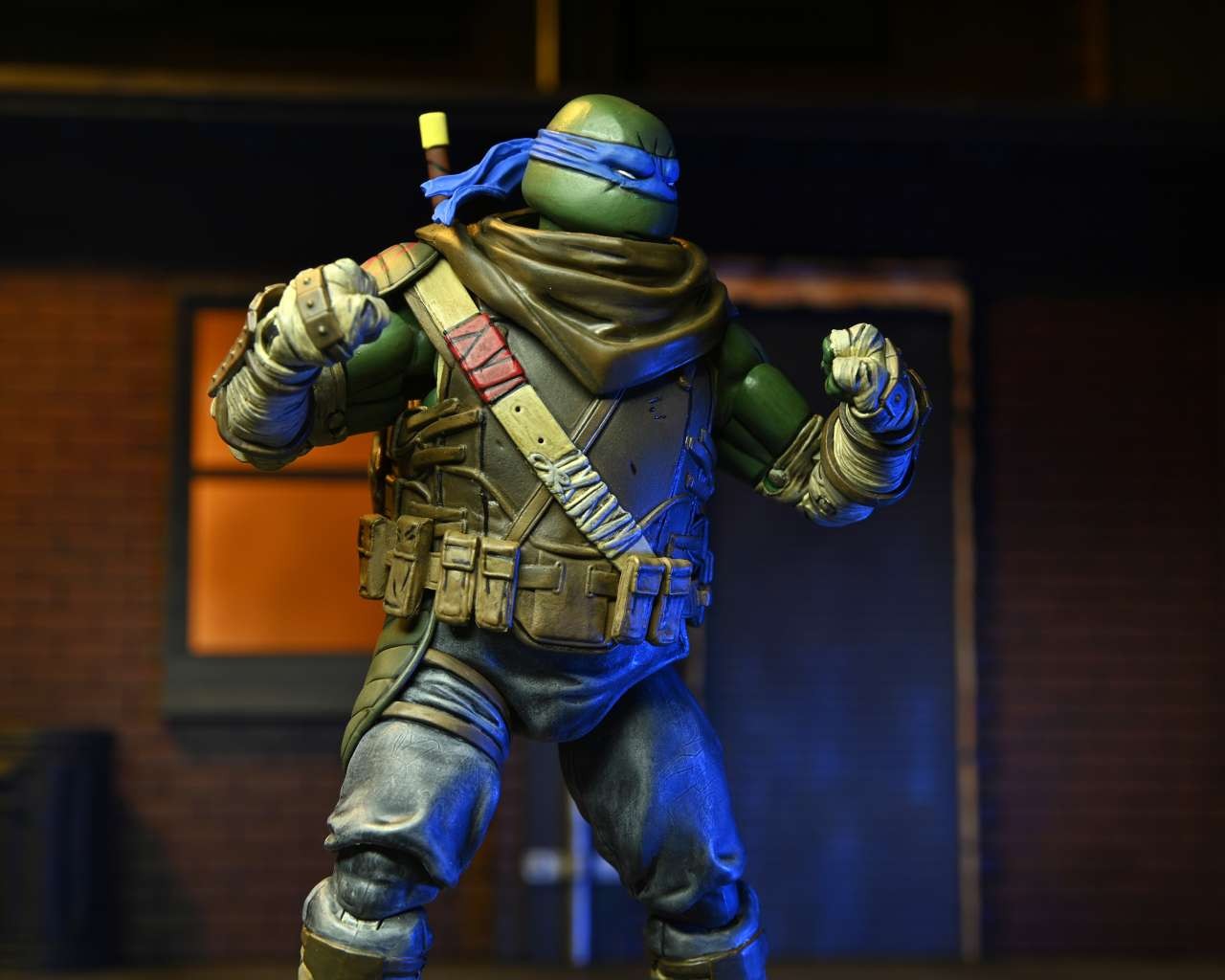 Teenage Mutant Ninja Turtles Action Figure Statue Model Toy TMNT  1990/Movie_Leonardo (Blue)
