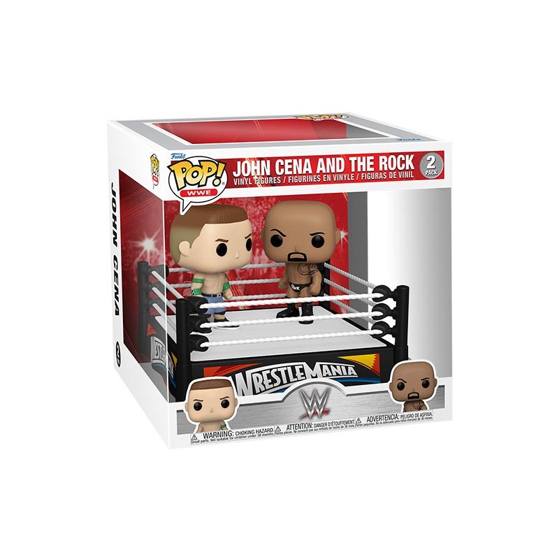 FUNKO POP! WWE JOHN CENA AND THE ROCK BOBBLE HEAD FIGURE FUNKO