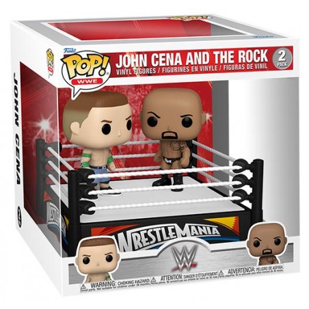 FUNKO POP! WWE JOHN CENA AND THE ROCK BOBBLE HEAD FIGURE