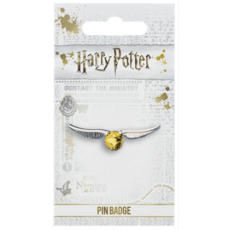 HARRY POTTER GOLDEN SNITCH SILVER PLATED PIN BADGE