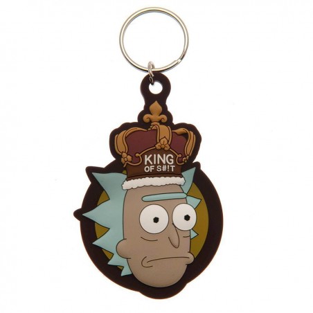 RICK AND MORTY KING OF SHIT RUBBER KEYCHAIN
