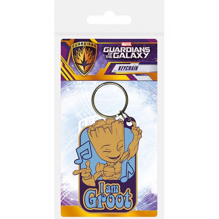 GUARDIANS OF THE GALAXY I AM GROOT RUBBER KEYCHAIN