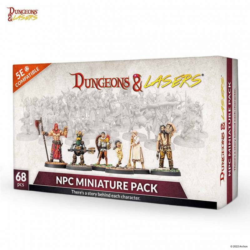 ARCHON STUDIO DUNGEONS AND LASERS NPC MINIATURE PACK 68X FIGURES