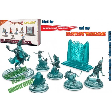 DUNGEONS AND LASERS GHOSTS MINIATURE PACK 7X FIGURE