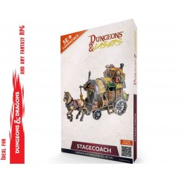 DUNGEONS AND LASERS STAGECOACH MINIATURA FIGURE ARCHON STUDIO