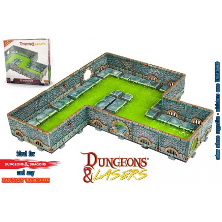 DUNGEONS AND LASERS SEWERS SET AMBIENTAZIONE MINIATURES GAME