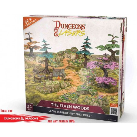 DUNGEONS AND LASERS THE ELVEN WOODS SCENARY SET