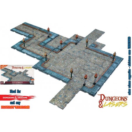 DUNGEONS AND LASERS CITY STREETS AMBIENTAZIONE MINIATURES GAME