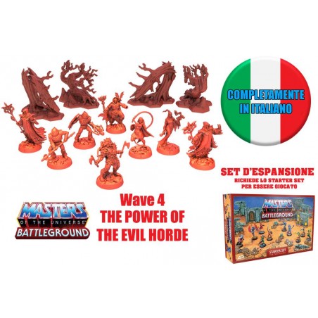 MASTERS OF THE UNIVERSE BATTLEGROUND WAVE 4 THE POWER OF THE EVIL HORDE EXPANSION ITALIAN