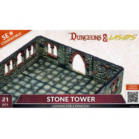 DUNGEONS AND LASERS STONE TOWER AMBIENTAZIONE MINIATURES GAME