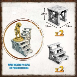 DUNGEONS AND LASERS STAIRS PACK AMBIENTAZIONE MINIATURES GAME ARCHON STUDIO