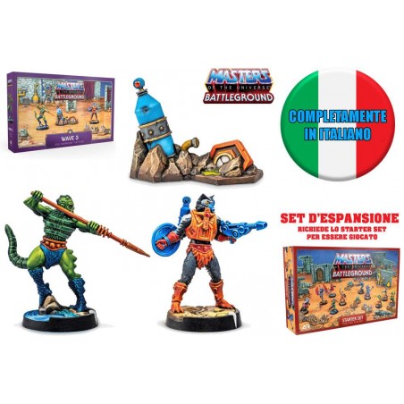 MASTERS OF THE UNIVERSE BATTLEGROUND WAVE 3 EVIL WARRIORS FACTION ESPANSIONE IN ITALIANO