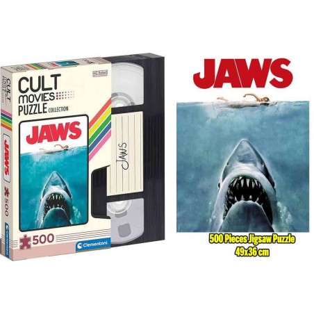 CULT MOVIES PUZZLE COLLECTION JAWS 500 PIECES JIGSAW 49X36 CM