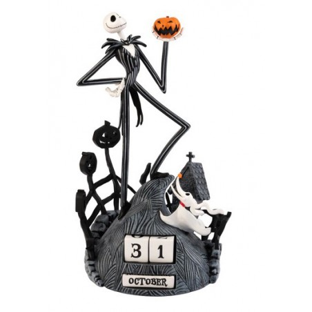 THE NIGHTMARE BEFORE CHRISTMAS JACK AND ZERO PERPETUAL CALENDAR FIGURE