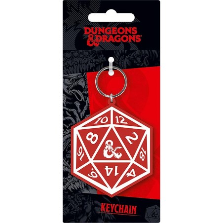 DUNGEONS AND DRAGONS DICE RUBBER KEYCHAIN