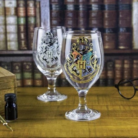 HARRY POTTER HOGWARTS BICCHIERE CAMBIACOLORE