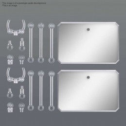 BANDAI ACTION BASE 6 CLEAR MIRROR SET FOR MODEL KIT AND FIGURE