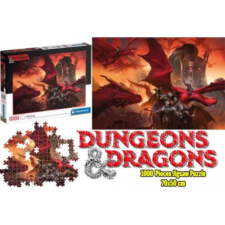 DUNGEONS AND DRAGONS DRAGONLANCE SHADOW OF THE DRAGON QUEEN 1000 PEZZI PUZZLE 70X50 CM