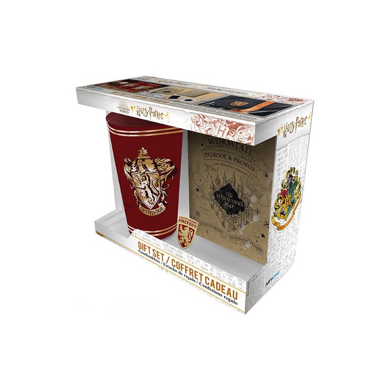 HARRY POTTER GRIFONDORO GIFT SET BICCHIERE SPILLA E TACCUINO ABYSTYLE