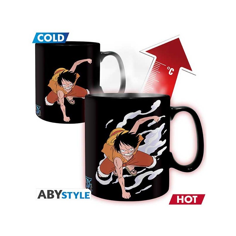 ABYSTYLE ONE PIECE LUFFY AND ACE HEAT CHANGE MUG