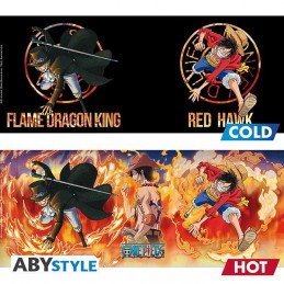 ABYSTYLE ONE PIECE LUFFY AND SABO HEAT CHANGE MUG