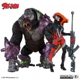 MC FARLANE SHE-SPAWN AND CYGOR GOLD LABEL ACTION FIGURES