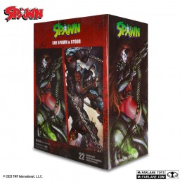 SHE-SPAWN AND CYGOR GOLD LABEL 2-PACK ACTION FIGURE MC FARLANE