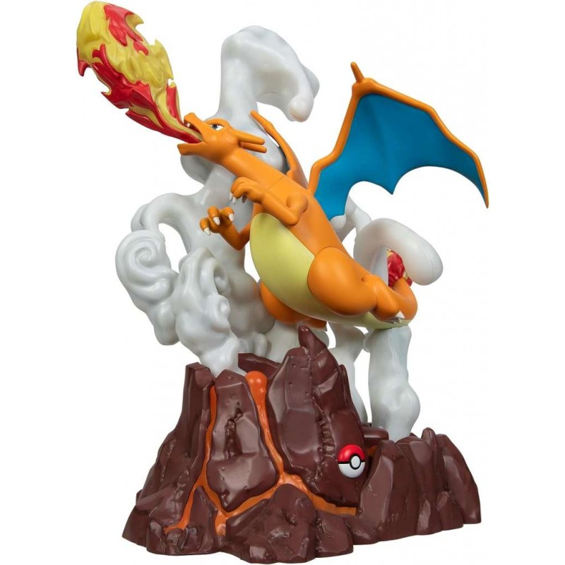 POKEMON SELECT CHARIZARD LIGHT FX STATUA FIGURE DIORAMA JAZWARES